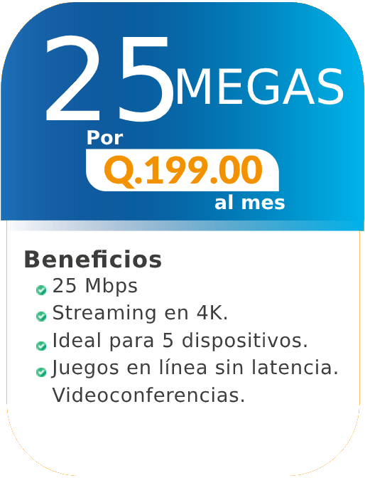 Plan 25 megas